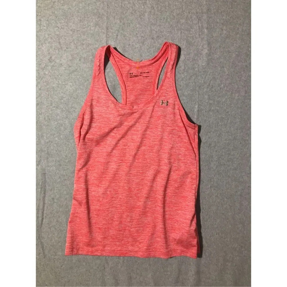 Womens Under Armour Tank Top Size XS Pink Heatgear Loose Fit Athletic Casual - Picture 1 of 3